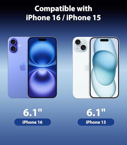 Image of Mr.Shield Align-X Tempered Glass Screen Protector for iPhone 16 and 15 | (2 Pack) 10H Hardness Guard, Military Grade Protection, Easy Install, Case-Friendly, Anti-Static