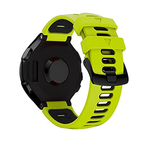 Bracelet de montre en silicone noir gris pour Garmin Forerunner 235 et 735XT - 3