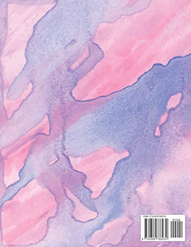 Dot Grid Notebook: Dotted Grid Notebook Journal for Journaling, Dotted Pages, Large (8.5 x 11 inches) | Abstract Pink Blue Watercolor image 4