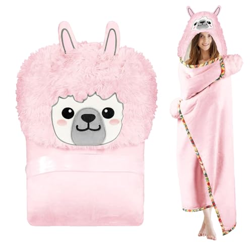 Couverture à capuche pelucheuse et chaude pour affronter l'hiver