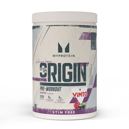 Myprotein Origin Vimto Pre-Workout Powder Zero Caffeine Formula for Pump & Focus | 630g (30 Servings) | 8g Citrulline Malate 3.5g Beta-Alanine 4g L-Arginine AKG | Vegan Friendly