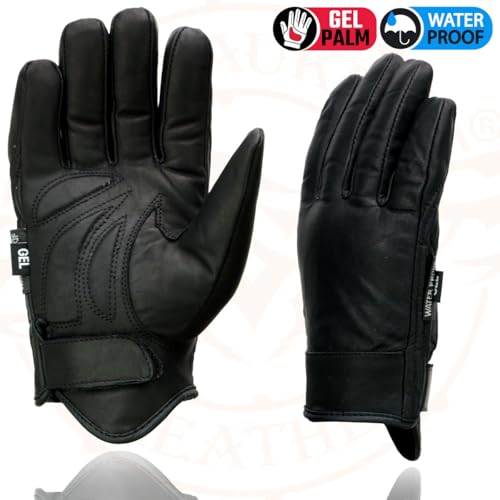Image of Milwaukee Leather Men's Leather Motorcycle Gloves - Gel Padded Palm, Adjustable Wrist, Riding Gloves - 4X-Large