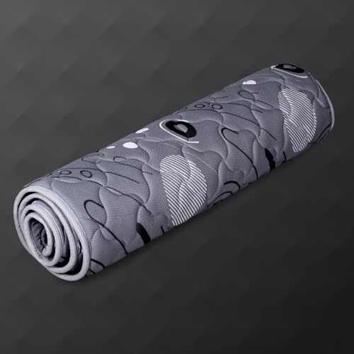Image of Premium PU Foam Rolling Foldable Mattress For Floor | Folding /Lightweight /Travel /Yoga /Outdoor /Camping /Portable Mat, Single Size Soft Slim Gadda Roll-Up Guest Bed | 2 Inch, Grey, 72x30 inches