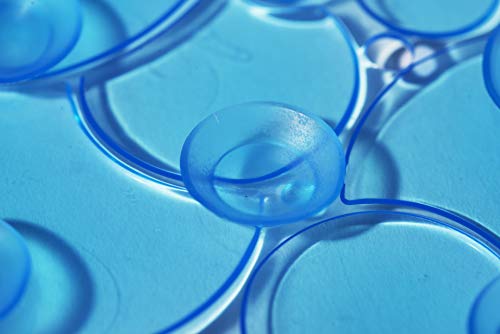 Croydex Bubbles Non-Phthalate Slip-Resistant PVC Suction Shower Mat, Blue, 53 x 53cm