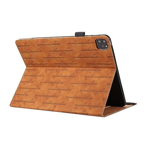 Funda para tablet PC con tapa compatible con 3iPad Pro 12.9 2018/2020/2021/2022 Funda protectora inteligente de piel sintética premium, múltiples ángulos de visión y cierre magnético (color: marrón)