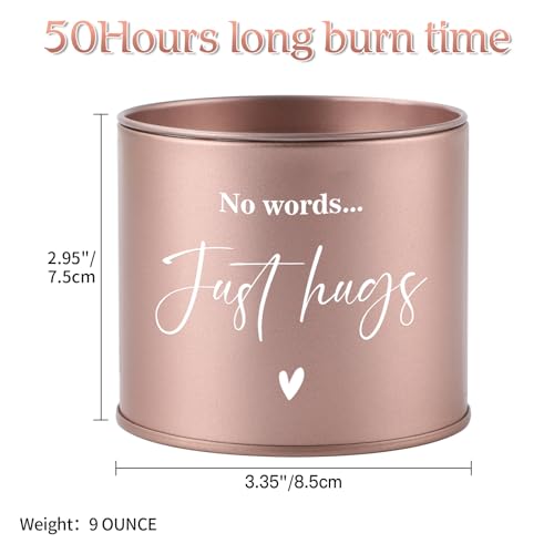 PRSTENLY Thinking of You Gifts for Women 9oz Scented Candle Sympathy Gift Bereavement Gifts for Loss of Dad Mum Pet Memorial-Just Hug-Get Well Soon Grieving Gift for Friend Sister Colleague Christmas - Image 6