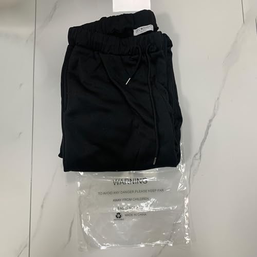 ENVMENST Pull-on Stretch Twill Pants, Elasticized Drawstring Waistband, Comfortable Fit Black4