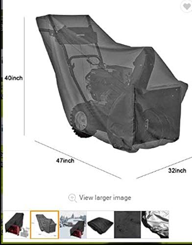 Snow Thrower Cover Waterproof,UV Protection,for Electric Two Stage Snow Blowers with Carry Bag40 L x 32" H x 40" W (L)