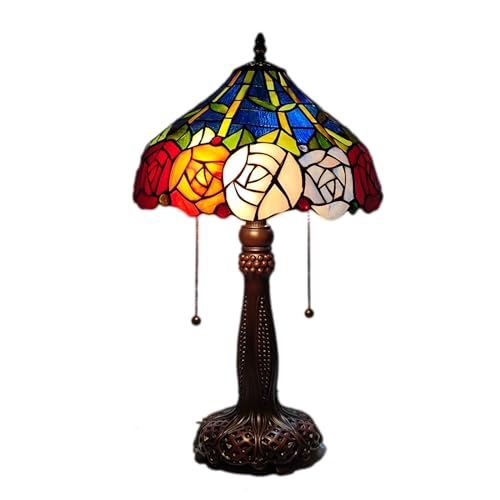 Lampe de Chevet Européenne Rose Pastorale avec Sculpture