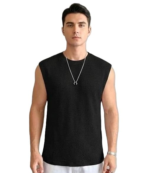 Men Gym Vest Slim Fit Lightweight Soft Fabric Sleeveless Gym Training Running Exercise Style-image-30