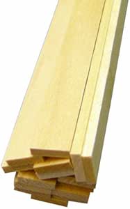 Midwest Products 4049 - Tira de tilo de calidad microcortada, 0.125 x 0.5 x 24 pulgadas