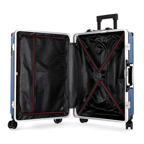 Reinforced Handle Suitcase, Lightweight and Convenient Four-Wheel Smooth Suitcase, Suitable for Business Trips and Travel,White-24 inches (Fantasy Black 20 inches)3