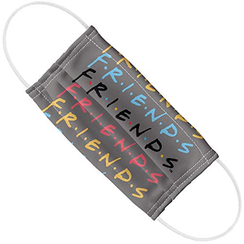 Popfunk Friends Colored Logo Repeat 1-Ply Reusable Face Mask Covering, Unisex