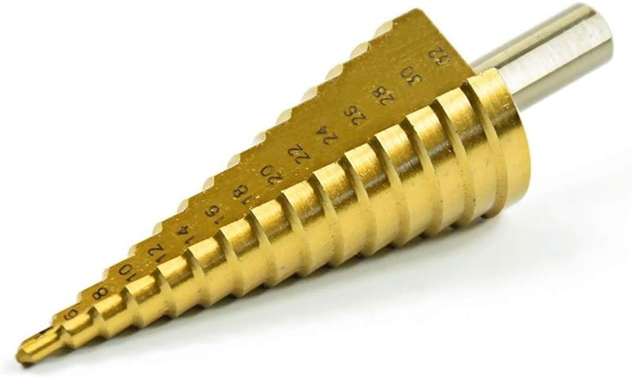 Wiertła do metalu, wiertło stopniowe z rowkiem spiralnym, metryczne frezy z rowkiem śrubowym w kształcie pagody z dziurkaczem centralnym 4-12/20/32 mm wiertło stożkowe ze stali HSS stałe wiertło stopn
