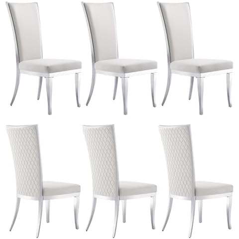 AUZ White Velvet Dining Chairs Set Cover
