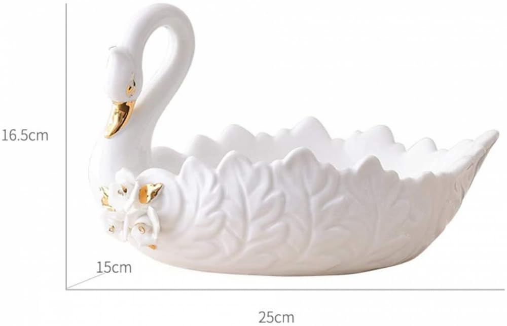 Dekoracja biurka łabędź ceramiczny talerz na owoce salon stolik kawowy dekoracja biurka kreatywne przekąski suszone owoce talerz dekoracja domu