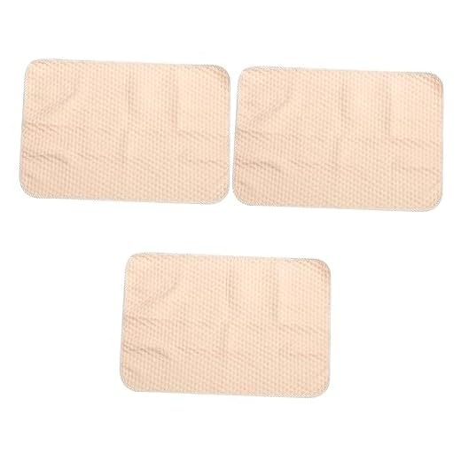 Toyvian 3 Piezas Cambiador Transpirable De Algodón Almohadilla De Bebé Reutilizable Tabla De Cuna De Viaje Colchón De Bebé Colchoneta De Cuna Anciano Algodón De Colores Manteles Suave