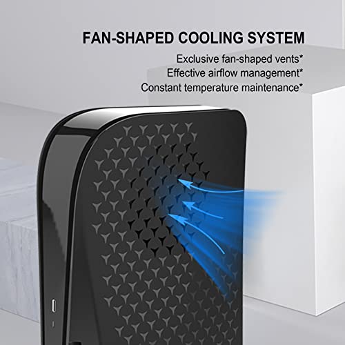Ps5 Console Face Plates,Playstation 5 Accessories With Fan Vents Faceplate，With Dust Filter For Cooling Vents,Shockproof Abs Shell Cover Case - Digital Edition #TOP2