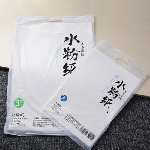 BESPORTBLE 2 Sets Gouache Paper Set 120g 4k and 8k White Paper with Strong Absorbent Ability and Not Easy to Deform Features for Painting and DIY Art Projects at Home or Office - Image 5