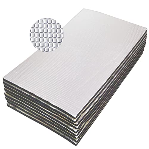 Heat Sound Deadening Insulation Mat-394mil 17.2sqft Car Sound Deadening Mat,Automobile Insulation Sound Deadener for Car Hood Trim Roof Door (394mil/9.8"x15.7"(16 pcs/17.2sqft))