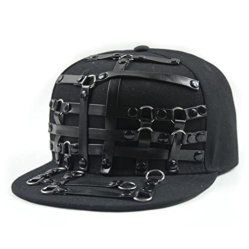 Unisex Rivet Beanie Hat Women Men Punk Rock Hiphop Stud Rivets Stars Cap