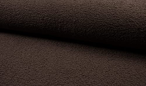 Tissu éponge coton absorbant marron poudré 5 mètres pour peignoir épais et drap de bain