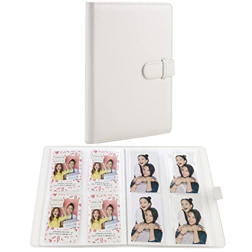 Frankmate 256 Pockets Mini Photo Album for Fujifilm Instax Mini Camera, Leather Photo Album Bookshelf Picture Album Book Simple Design