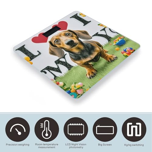 Báscula de baño digital con pantalla LCD y vidrio templado miniatura 3