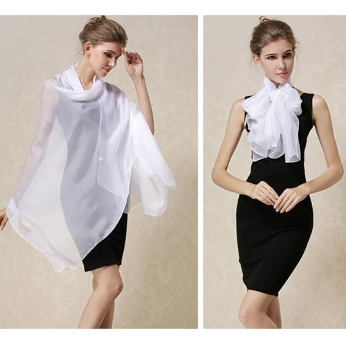 Solid Color Silk Feeling Scarf Fashion Soft Scarves Wrap Long Lightweight Shawls3