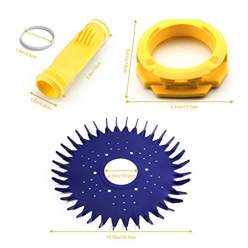 Funmit W70329 Finned Seal Disc Skirt & W69698 Pool Cleaner Diaphragm & W70327 Foot Pad Pool Cleaner Kit Replacement For Zo-Diac Baracuda G2 G3 G4 Replace W69721 W72855 #TOP4