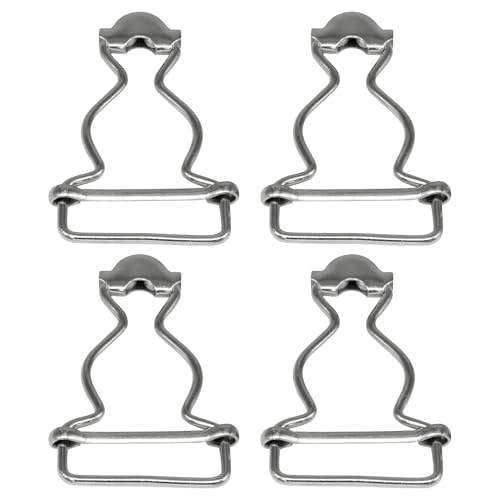 Trimming Shop Plateado 45mm x 30mm Dungaree Hebillas Metal Clip Cierres para Liga, Mano Bolsas, Chaquetas, Monos, Correas, Niños Overoles, Bricolaje Ropa - Plateado, 2pcs