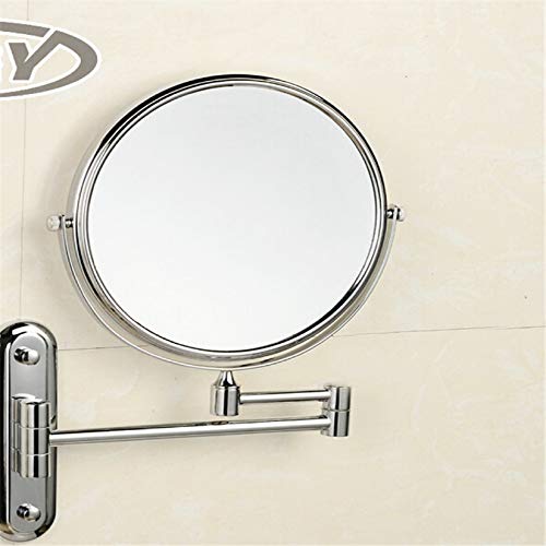 8 Inches 10X Magnifying Bathroom Makeup Mirror, Wall Mounted Swivel Shaving Cosmetic Mirror Round Vanity Mirror