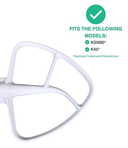 Think Crucial Flat Beater Replacement Parts Compatible With Kitchenaid And Fits Kitchenaid 4.5 Quart Tilt Part - Fits Kitchenaid Models K45, K45Ss, Ksm75, Ksm90, Ksm95, Ksm100, Ksm103, Ksm110-1 Pack #TOP4