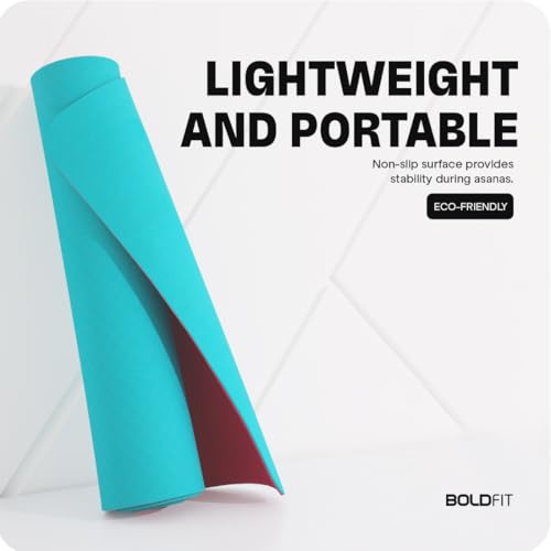 Image of Boldfit Yoga Mat for Women and Men TPE Material Extra Thick Exercis for Men for Workout, Yoga, Fitness, Exercise Mat Anti Slip Mat,6mm Gym Mat