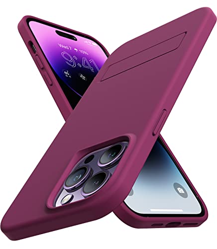 TORRAS Designed for iPhone 14 Pro Max Case with Stand, Reddish Purple