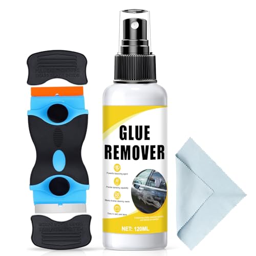 Decolle Etiquette, Dissolvant colle, Dissolvant Colle et Adhesif, Il se Dissout Rapidement et Convient Pour Éliminer les Résidus de Colle Sur Diverses Surfaces, 120ml