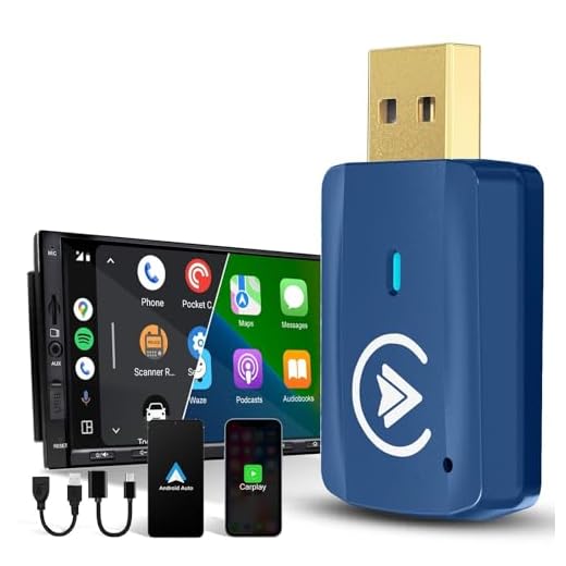 MSXTTLY Carplay inalámbrico y Android Auto inalámbrico Stick, SMT-AC01 Adaptador 2 EN 1 Convierte Android Auto/Carplay con Cable a Wireless para Coches con AA y Carplay, USB C/A, Plug & Play