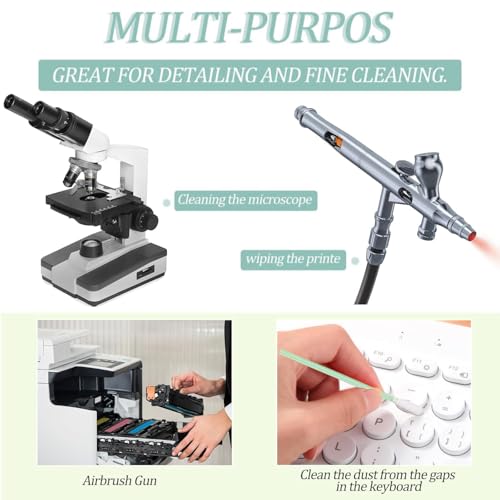 100 Stück Reinigungsstäbchen Mini Reinigung Stäbchen Fusselfrei, Reinigungstupfer, SchaumreinigungsstäBchen, Mehrzweck Schaumstofftupfer Set, für Tintenstrahl Kamera Linsen Reinigung