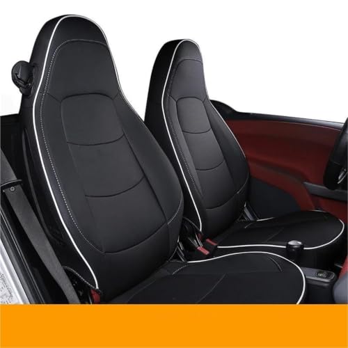 Housses de siège voiture personnalisées en noir élégant pour sellerie Smart Fortwo 451
