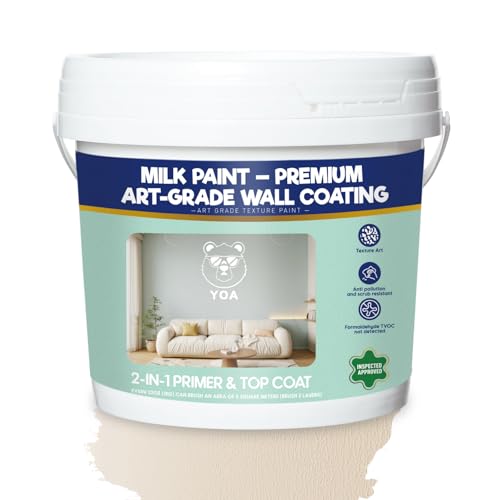YOA Sheepskin Texture Wall Paint, Cream White 1 Gallon, For Walls and Ceilings...