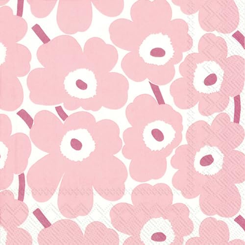 IHR Ideal Home Range Party Napkins Marimekko Disposable 3-Ply Paper Lunch Napkin Pack, 6.5