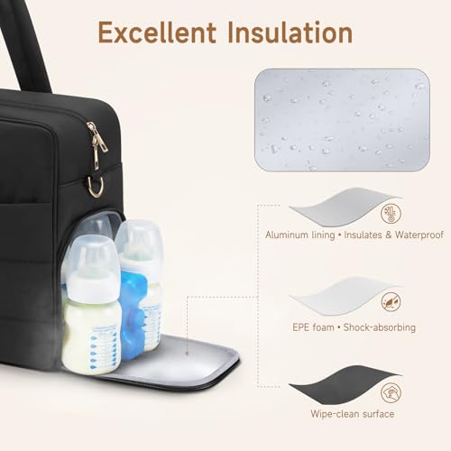 Breast Pump Bag with Insulated Cooler