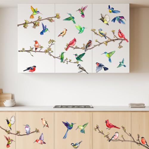 Adhesivos para ventana de pájaros primavera-verano 9 hojas miniatura 5