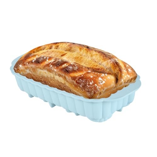 FunSiltasy Non-Stick Rectangular Cake Pan - 10.5 Inch Baking Pan for Cakes, Brownies, and Bars - Durable Carbon Steel with Premium Coating - Easy Release & Clean - Oven Safe up to 450°F- Nordic blue