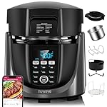 Nuwave Duet Air Fryer and Electric Pressure Cooker Combo with 2 Switchable Lids, 300 FoolProof One-Touch Presets, Crisp&Tender Tech, 6QT Heavy-duty Stainless Steel Pot, 15+ Safety Features
