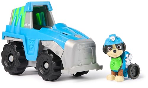 Paw Patrol Patrulla Canina - Coche Dino Rescue + Figura Rex Coche de 15 cm con 1 Figura Rex - 6063452 - Juguetes Niños 3 Años +