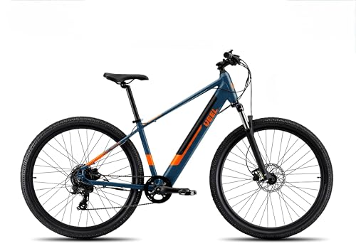 E-Bike Rockblazer 25 BlueNavyOrange, Bicicletta Elettrica, Motore 250W, Fino a