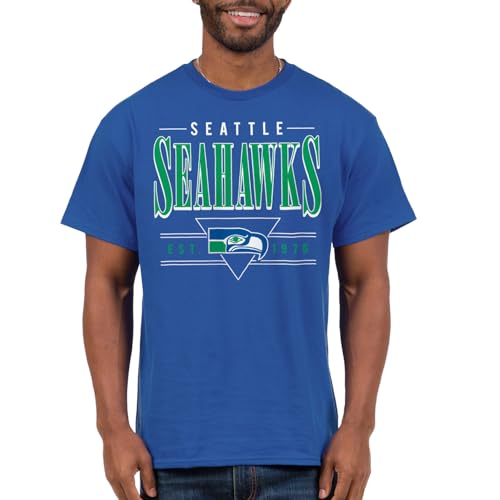 Seattle Seahawks NFL Established Retro - Adult Short Sleeve Fan T-Shirt for Men & Women