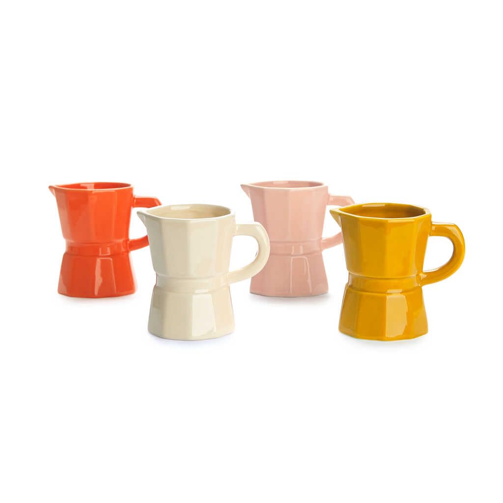 Balvi Set tazzine Cafè Moka Set di Tazze dal Design della Tradizionale caffettiera Italiana Ceramica