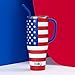 Swig Life 40oz Mega Mug, 40 oz Tumbler with Handle and Straw, Cup Holder Friendly, Dishwasher Safe, Extra Large Insulated Tumbler, Stainless Steel (All American)